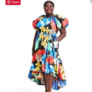 Christopher John Rodgers for Target multi color floral print dress size L